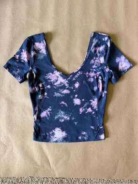 lululemon Align T-shirt Circulate Tie Dye Mineral Blue Multi. Nulu